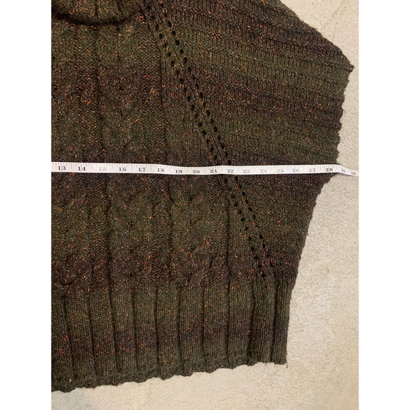 Coldwater Creek Sweater Womens XS/S Short Sleeve Cable Knit Pullover Turtleneck - Picture 9 of 11